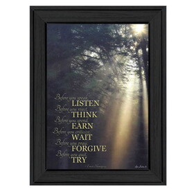 "Before You" by Lori Deiter, Printed Wall Art, Ready to Hang Framed Poster, Black Frame B06786031