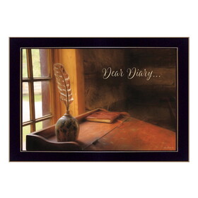 "Dear Diary" by Lori Deiter, Printed Wall Art, Ready to Hang Framed Poster, Black Frame B06786037