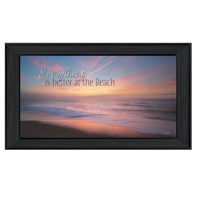 "At the Beach" by Lori Deiter, Printed Wall Art, Ready to Hang Framed Poster, Black Frame B06786040