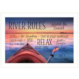 "River Rules" by Lori Deiter, Ready to Hang Framed Print, White Frame B06786042