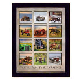 "Faith Family Farming" by Lori Deiter, Printed Wall Art, Ready to Hang Framed Poster, Black Frame B06786043