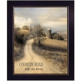 "Country Road Take Me" by Lori Deiter, Ready to Hang Framed Print, Black Frame B06786050