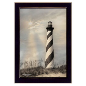 "Cape Hatteras Lighthouse" by Lori Deiter, Printed Wall Art, Ready to Hang Framed Poster, Black Frame B06786058