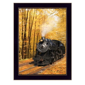 "Fall Locomotive" by Lori Deiter, Printed Wall Art, Ready to Hang Framed Poster, Black Frame B06786068