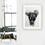 "Elephant Walk" by Andreas Lie, Ready to Hang Framed Print, White Frame B06786088