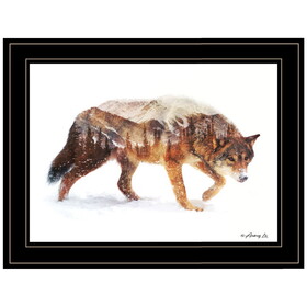 "Arctic Wolf" by Andreas Lie, Ready to Hang Framed Print, Black Frame B06786095