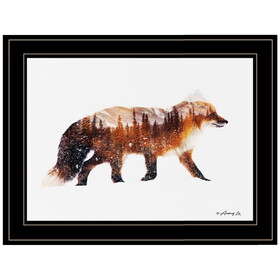 "Arctic Red Fox" by Andreas Lie, Ready to Hang Framed Print, Black Frame B06786097