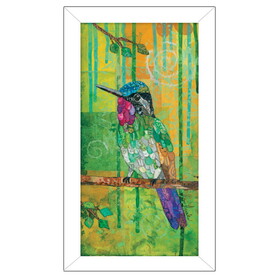 "Purple Throated Mountain Gem" by Lisa Morales, Printed Wall Art, Ready to Hang Framed Poster, White Frame B06786117