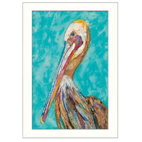 "Pelican II" by Lisa Morales, Printed Wall Art, Ready to Hang Framed Poster, White Frame B06786119