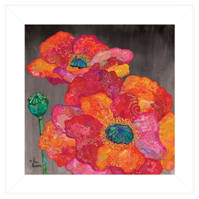"Blooms on Black II" by Lisa Morales, Ready to Hang Framed Print, White Frame B06786127