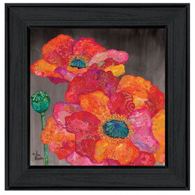 "Blooms on Black II" by Lisa Morales, Ready to Hang Framed Print, Black Frame B06786128