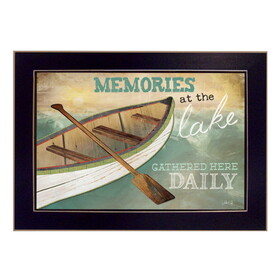 "Memories at the Lake" by Marla Rae, Printed Wall Art, Ready to Hang Framed Poster, Black Frame B06786150