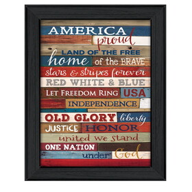 "America Proud" by Marla Rae, Printed Wall Art, Ready to Hang Framed Poster, Black Frame B06786160