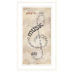 "Play It" by Marla Rae, Ready to Hang Framed Print, White Frame B06786167