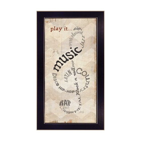 "Play It" by Marla Rae, Printed Wall Art, Ready to Hang Framed Poster, Black Frame B06786169