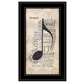 "Music" by Marla Rae, Ready to Hang Framed Print, Black Frame B06786171
