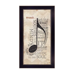 "Music" by Marla Rae, Printed Wall Art, Ready to Hang Framed Poster, Black Frame B06786172