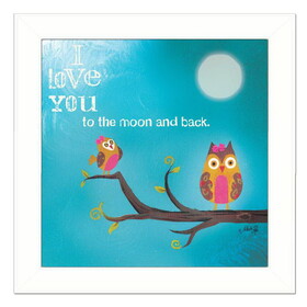 "To the Moon II" by Marla Rae, Printed Wall Art, Ready to Hang Framed Poster, White Frame B06786179