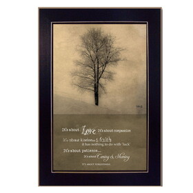 "Its All about Love" by Marla Rae, Printed Wall Art, Ready to Hang Framed Poster, Black Frame B06786184