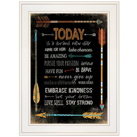 "Today is a Brand New Day" by Marla Rae, Ready to Hang Framed Print, White Frame B06786187