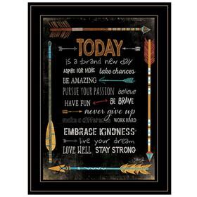 "Today is a Brand New Day" by Marla Rae, Ready to Hang Framed Print, Black Frame B06786188