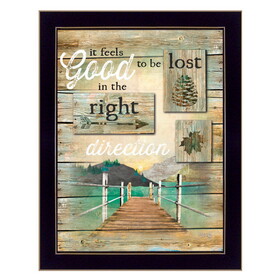 "go to the Lake" by Marla Rae, Printed Wall Art, Ready to Hang Framed Poster, Black Frame B06786202