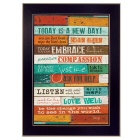 "A New Day" by Marla Rae, Printed Wall Art, Ready to Hang Framed Poster, Black Frame B06786224