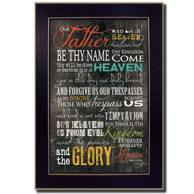 "The Lords Prayer" by Marla Rae, Printed Wall Art, Ready to Hang Framed Poster, Black Frame B06786225