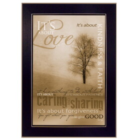 "Its about Love" by Marla Rae, Printed Wall Art, Ready to Hang Framed Poster, Black Frame B06786227