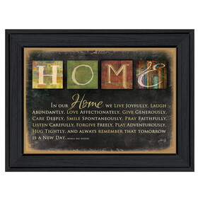 "in Our Home" by Marla Rae, Printed Wall Art, Ready to Hang Framed Poster, Black Frame B06786238