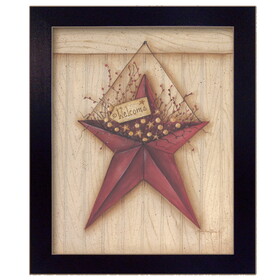 "Welcome Barn Star" by Mary June, Printed Wall Art, Ready to Hang Framed Poster, Black Frame B06786271