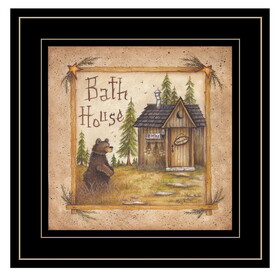 "Bath House" by Mary Ann June, Ready to Hang Framed Print, Black Frame B06786276