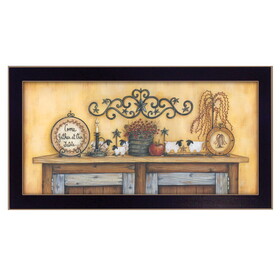 "Come Gather at Our Table" by Mary June, Printed Wall Art, Ready to Hang Framed Poster, Black Frame B06786280