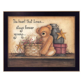 "Forever Young" by Mary June, Printed Wall Art, Ready to Hang Framed Poster, Black Frame B06786291