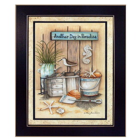 "Another Day in Paradise" by Mary June, Printed Wall Art, Ready to Hang Framed Poster, Black Frame B06786295