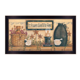 "It's Always Good to be Home" by Mary June, Printed Wall Art, Ready to Hang Framed Poster, Black Frame B06786301