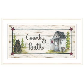 "Country Bath" by Mary Ann June, Ready to Hang Framed Print, White Frame B06786305