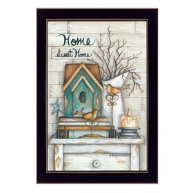 "Home Sweet Home" by Mary June, Printed Wall Art, Ready to Hang Framed Poster, Black Frame B06786318