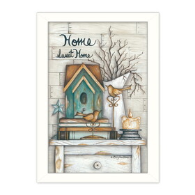 "Home Sweet Home" by Mary June, Printed Wall Art, Ready to Hang Framed Poster, White Frame B06786319