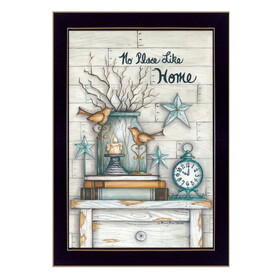 "No Place Like Home" by Mary June, Printed Wall Art, Ready to Hang Framed Poster, Black Frame B06786320
