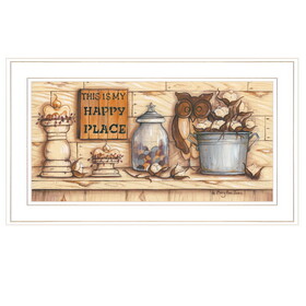 "My Happy Place" by Mary Ann June, Ready to Hang Framed Print, White Frame B06786335