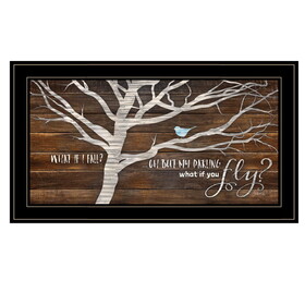 Trendy Decor 4U "What if You Fly" Framed Wall Art, Modern Home Decor Framed Print for Living Room, Bedroom & Farmhouse Wall Decoration by Marla Rae B06786348