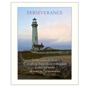 "Perseverance" by Trendy Decor4U, Printed Wall Art, Ready to Hang Framed Poster, White Frame B06786366