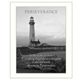"Perseverance" by Trendy Decor4U, Printed Wall Art, Ready to Hang Framed Poster, White Frame B06786368