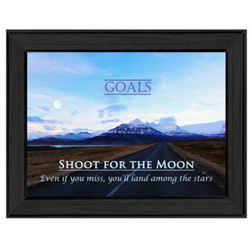 "Goals" by Trendy Decor4U, Printed Wall Art, Ready to Hang Framed Poster, Black Frame B06786377
