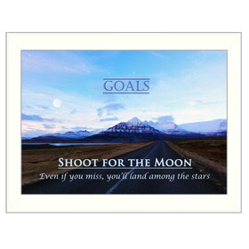"Goals" by Trendy Decor4U, Printed Wall Art, Ready to Hang Framed Poster, White Frame B06786378