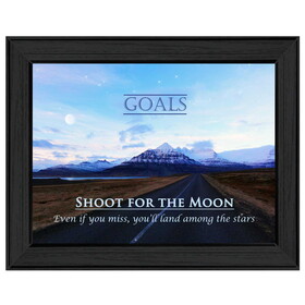 "Goals" by Trendy Decor4U, Printed Wall Art, Ready to Hang Framed Poster, Black Frame B06786379