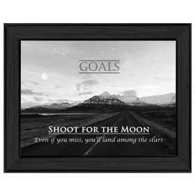 "Goals" by Trendy Decor4U, Printed Wall Art, Ready to Hang Framed Poster, Black Frame B06786381