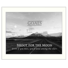 "Goals" by Trendy Decor4U, Printed Wall Art, Ready to Hang Framed Poster, White Frame B06786382