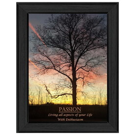 "Passion" by Trendy Decor4U, Printed Wall Art, Ready to Hang Framed Poster, Black Frame B06786389